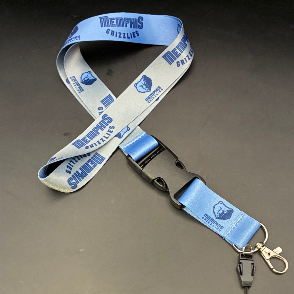 NBA Memphis Grizzlies Blue and Gray Lanyard